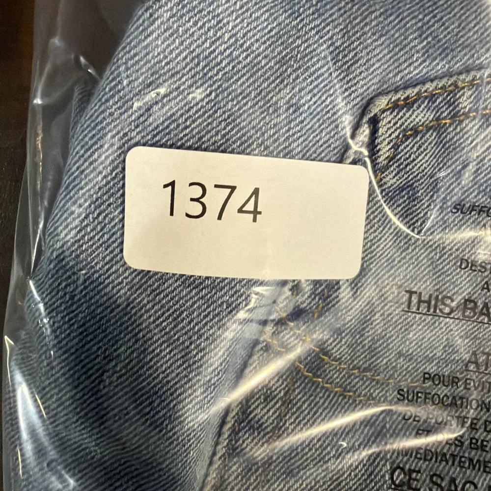 Levis 512 Slim Fit Straight Blue Jeans Men 38 X 30 (FITS 37 X 30) Torn Hems READ